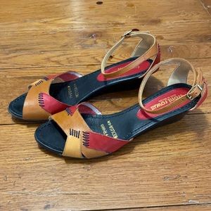 front row heeled sandal, size 6M